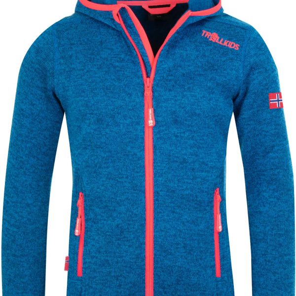 Trollkids Jondalen Fleecejacka|Medium Blue/Coral