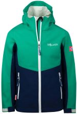 Trollkids Kristiansand Softshelljacka|Pepper Green/Navy/Cloudy Grey