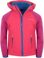 Trollkids Rondane Softshelljacka|Dark Pink/Light Pink/Blue