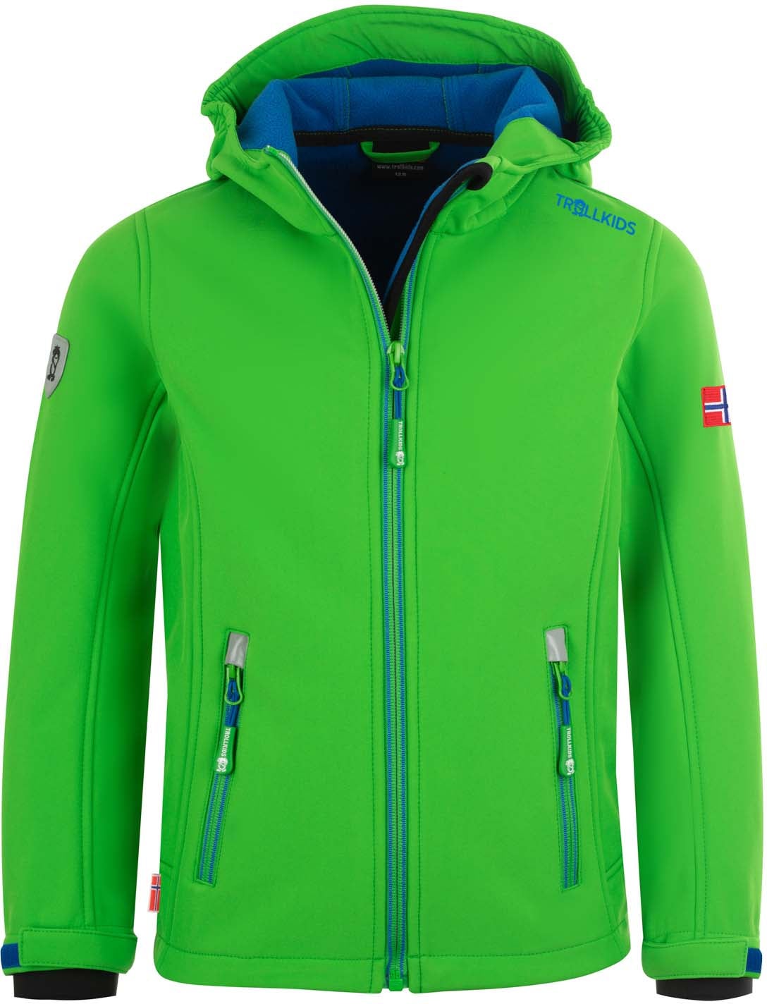 Trollkids Trollfjord Softshelljacka|Bright Green/Medium Blue