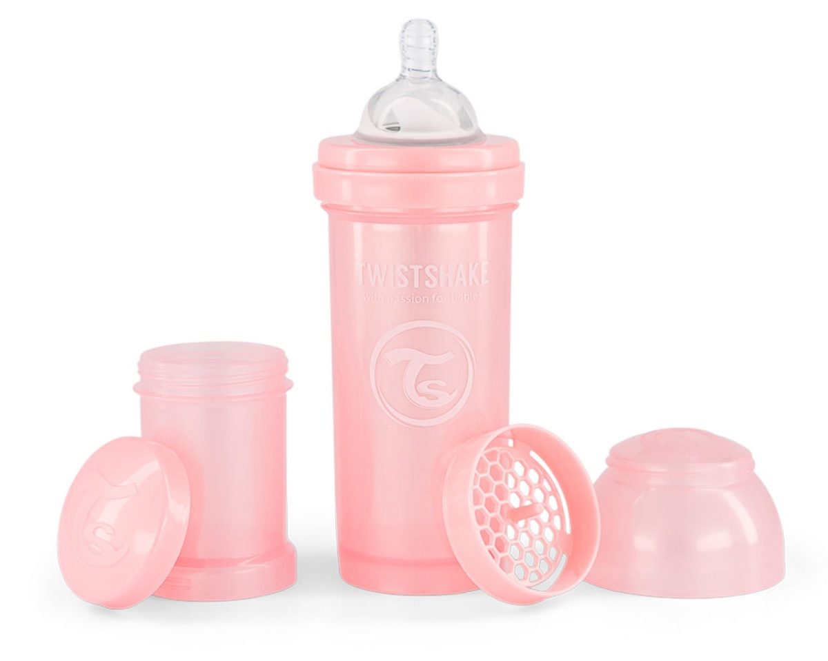 Twistshake Anti-Kolik Nappflaska 260 ml|Pearl Pink