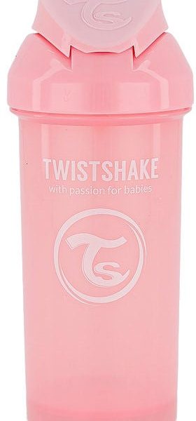 Twistshake Sugrörsmugg 360 ml|Rosa