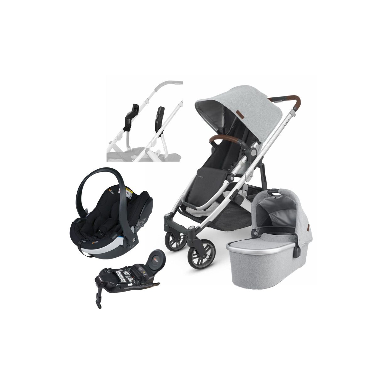 UPPAbaby CRUZ V2 Duovagn inkl. BeSafe iZi Go Modular X2 &  Bas