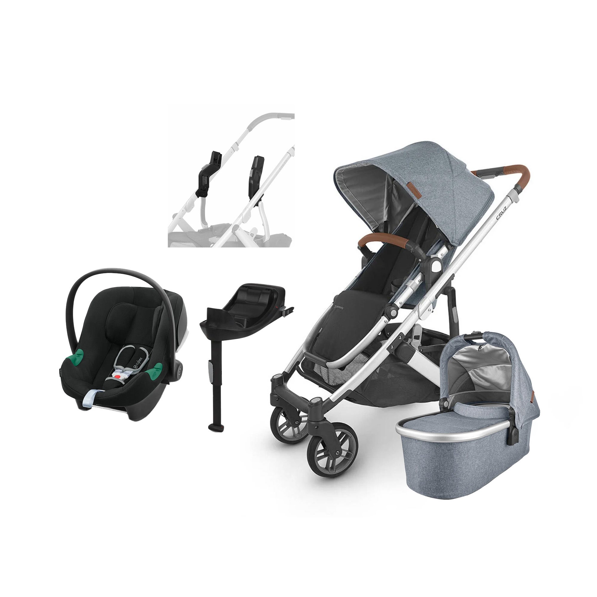 UPPAbaby CRUZ V2 Duovagn inkl. Cybex Aton B2 &  Bas