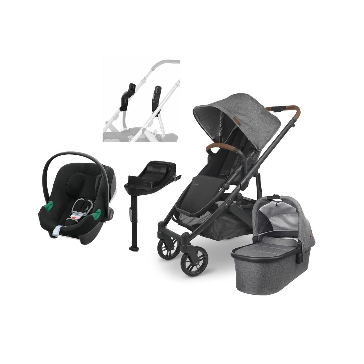 UPPAbaby CRUZ V2 Duovagn inkl. Cybex Aton B2 &  Bas