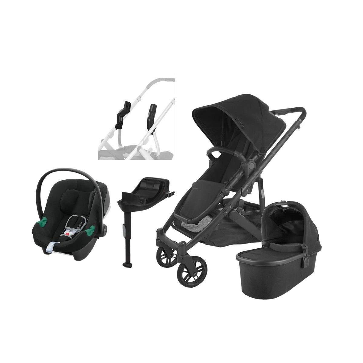 UPPAbaby CRUZ V2 Duovagn inkl. Cybex Aton B2 &  Bas