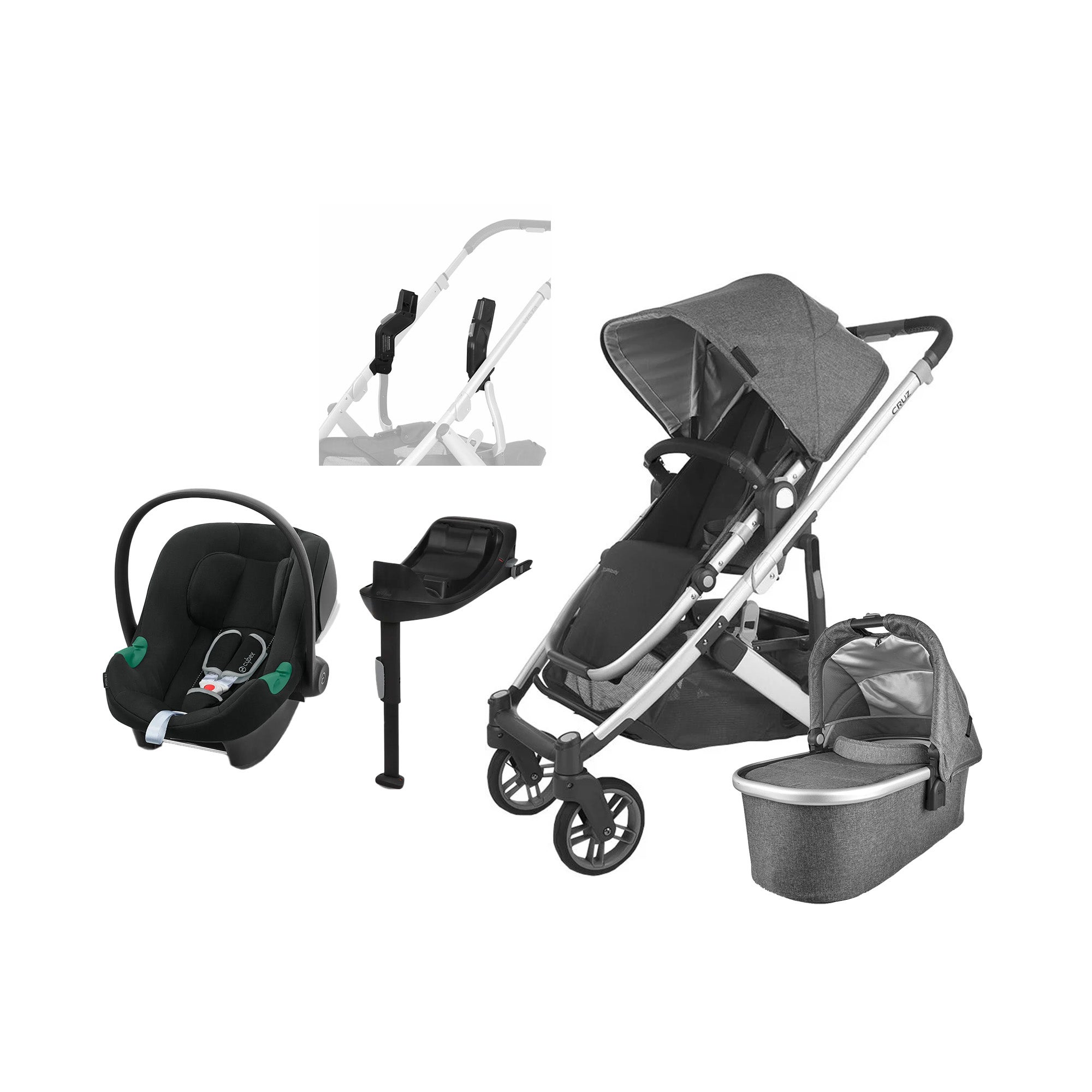 UPPAbaby CRUZ V2 Duovagn inkl. Cybex Aton B2 &  Bas