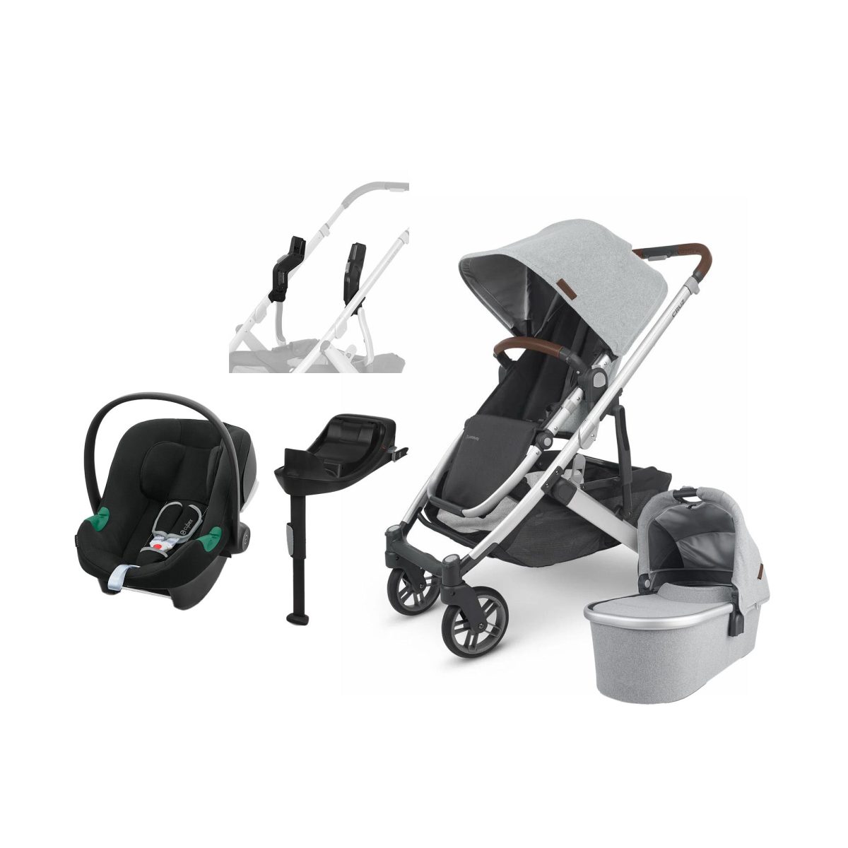 UPPAbaby CRUZ V2 Duovagn inkl. Cybex Aton B2 &  Bas