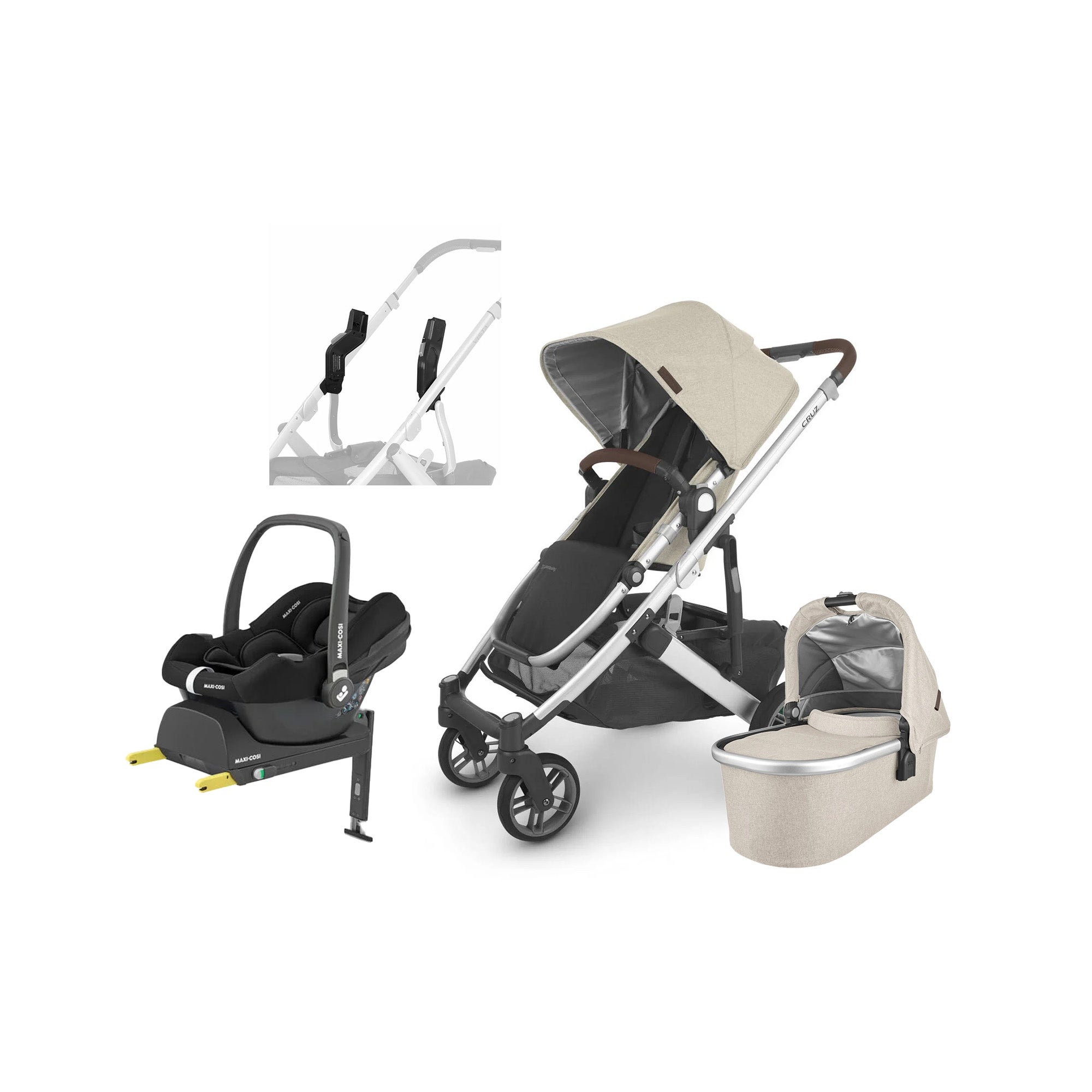 UPPAbaby CRUZ V2 Duovagn inkl. Maxi-Cosi CabrioFix &  Bas