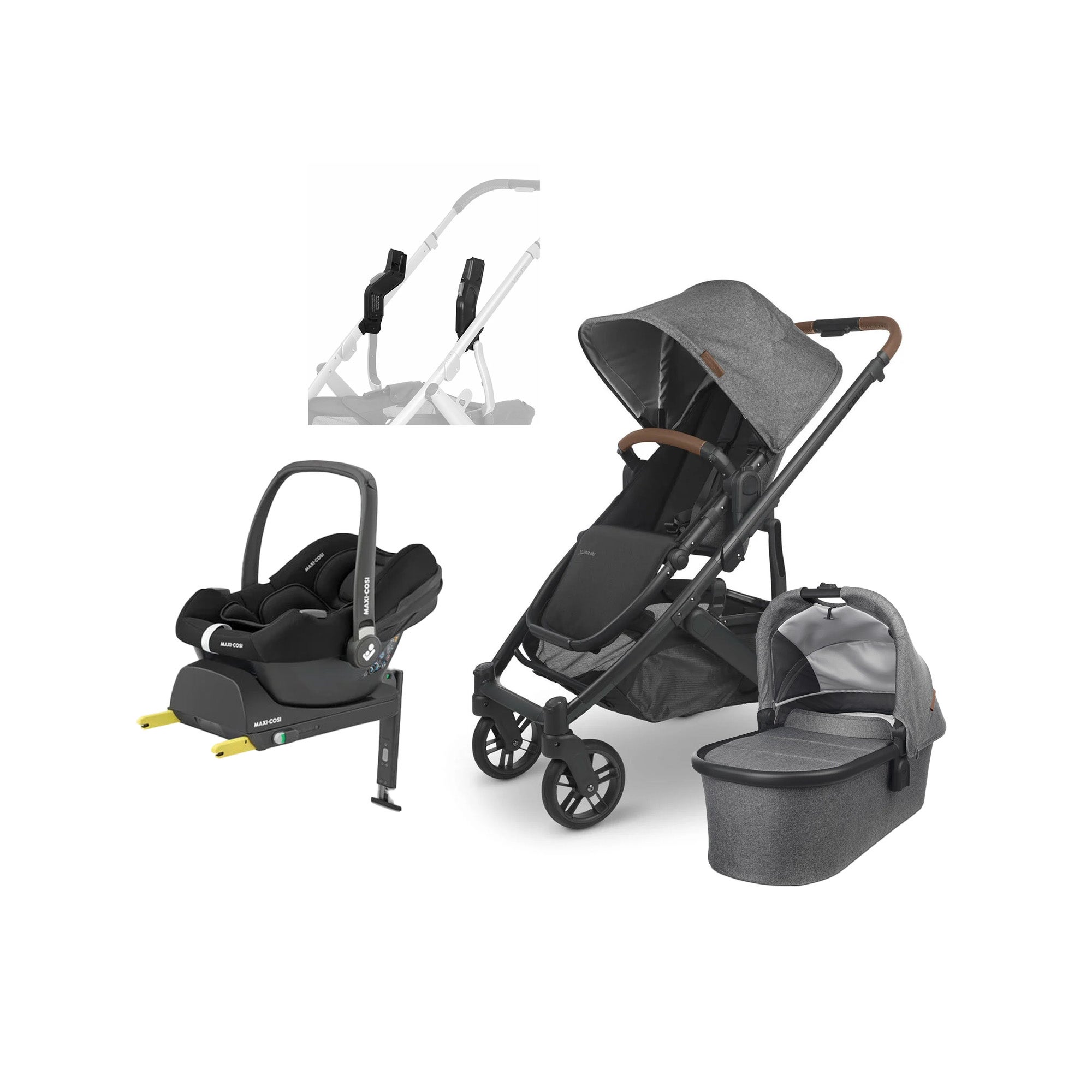 UPPAbaby CRUZ V2 Duovagn inkl. Maxi-Cosi CabrioFix &  Bas