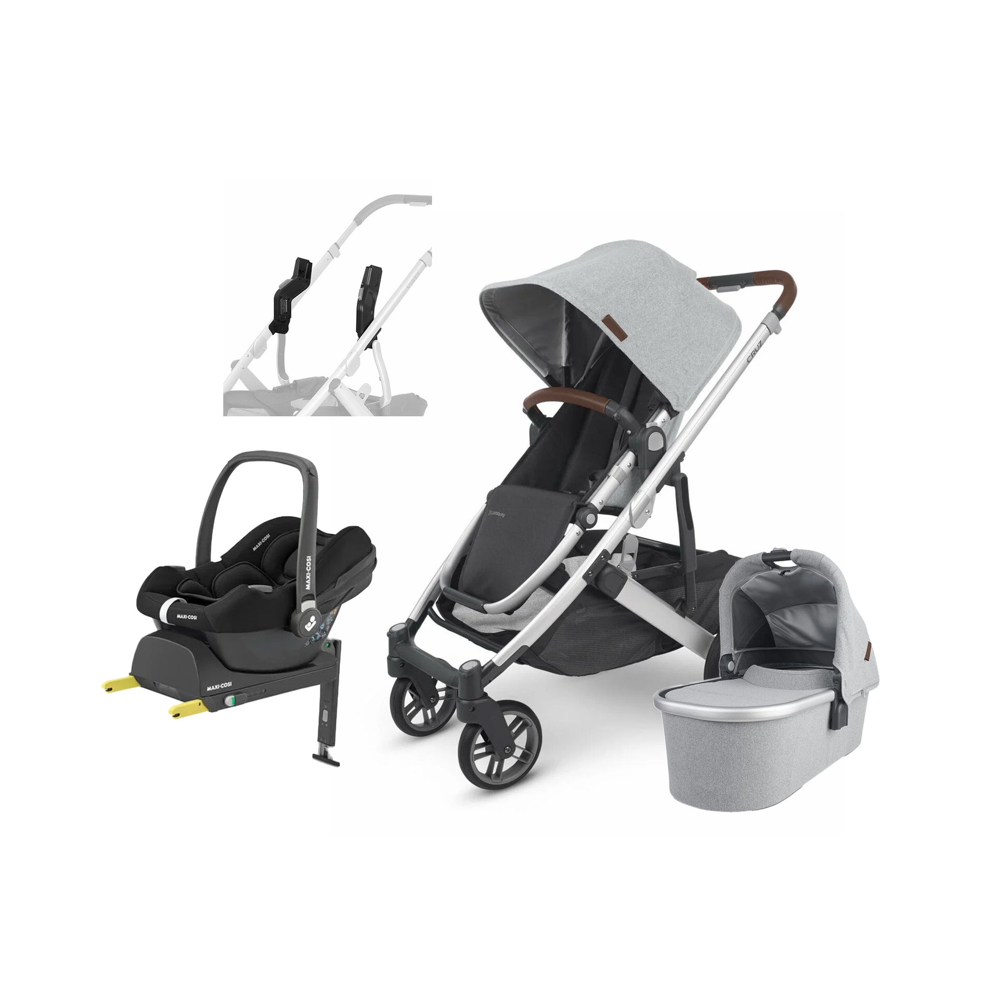 UPPAbaby CRUZ V2 Duovagn inkl. Maxi-Cosi CabrioFix &  Bas