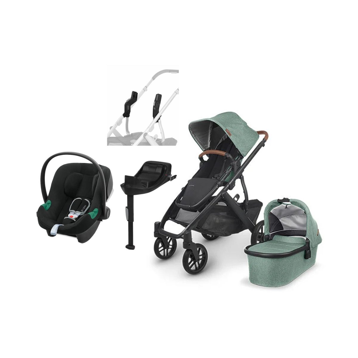 UPPAbaby VISTA V2 Duovagn inkl. Cybex Aton B2 &  Bas