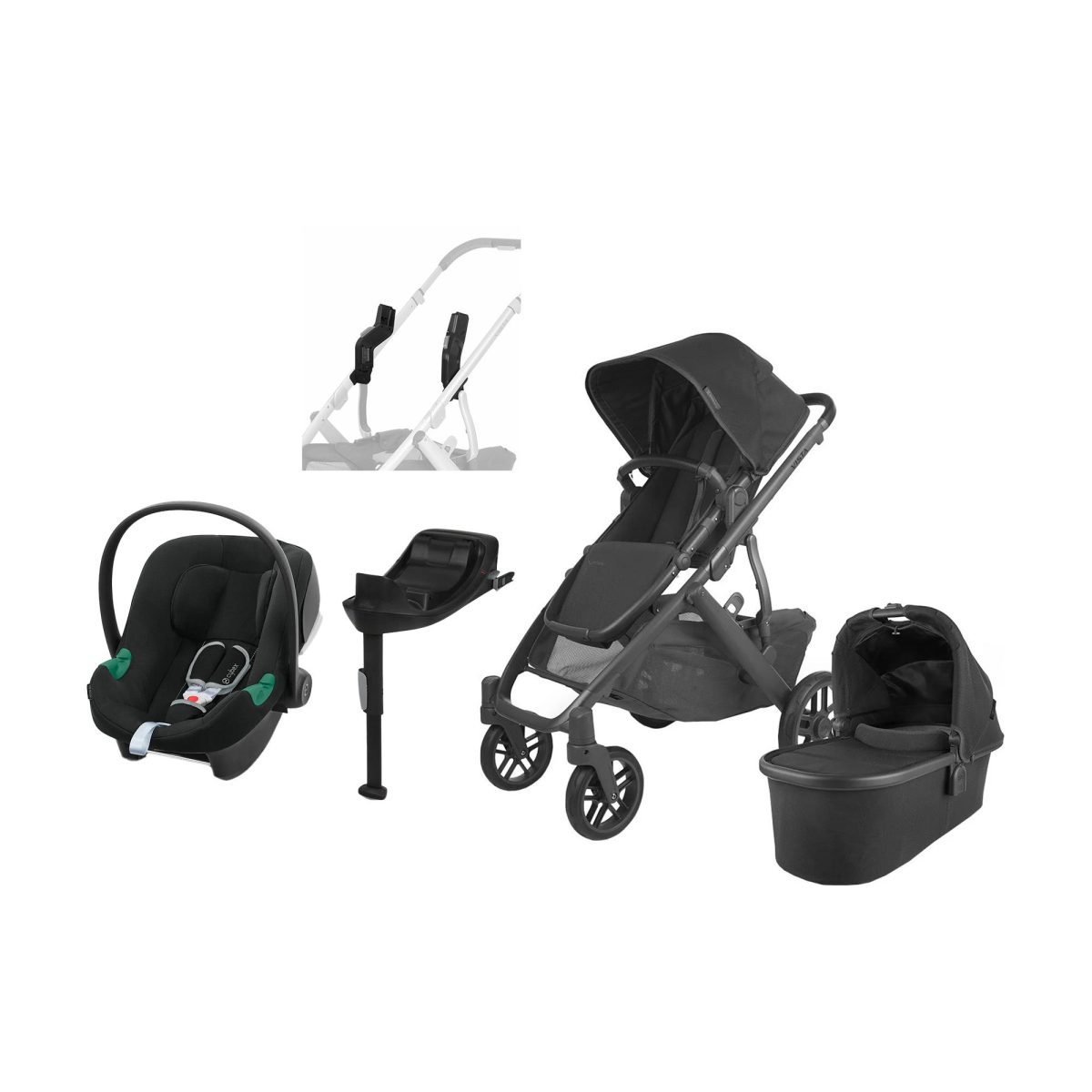 UPPAbaby VISTA V2 Duovagn inkl. Cybex Aton B2 &  Bas