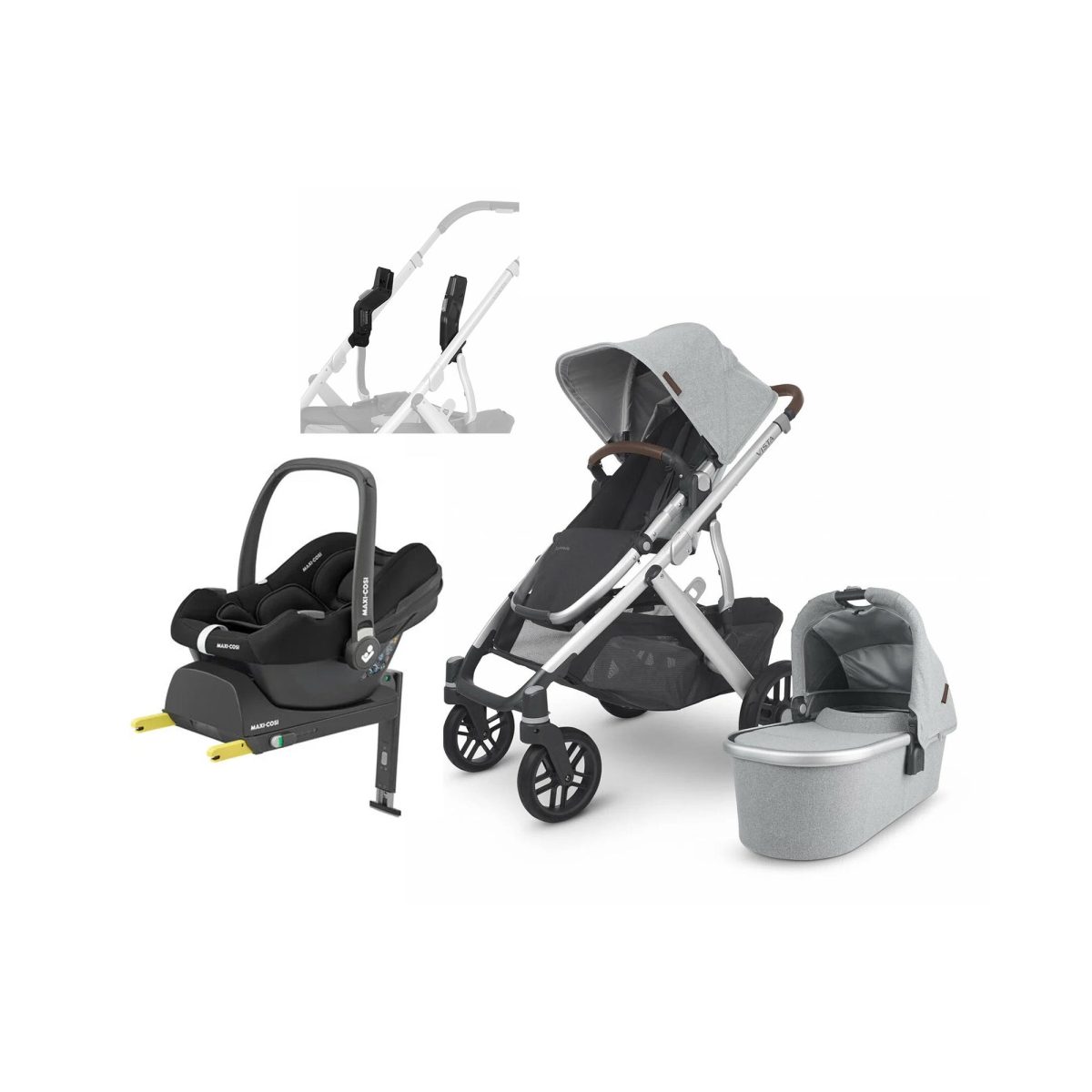 UPPAbaby VISTA V2 Duovagn inkl. Maxi-Cosi CabrioFix &  Bas