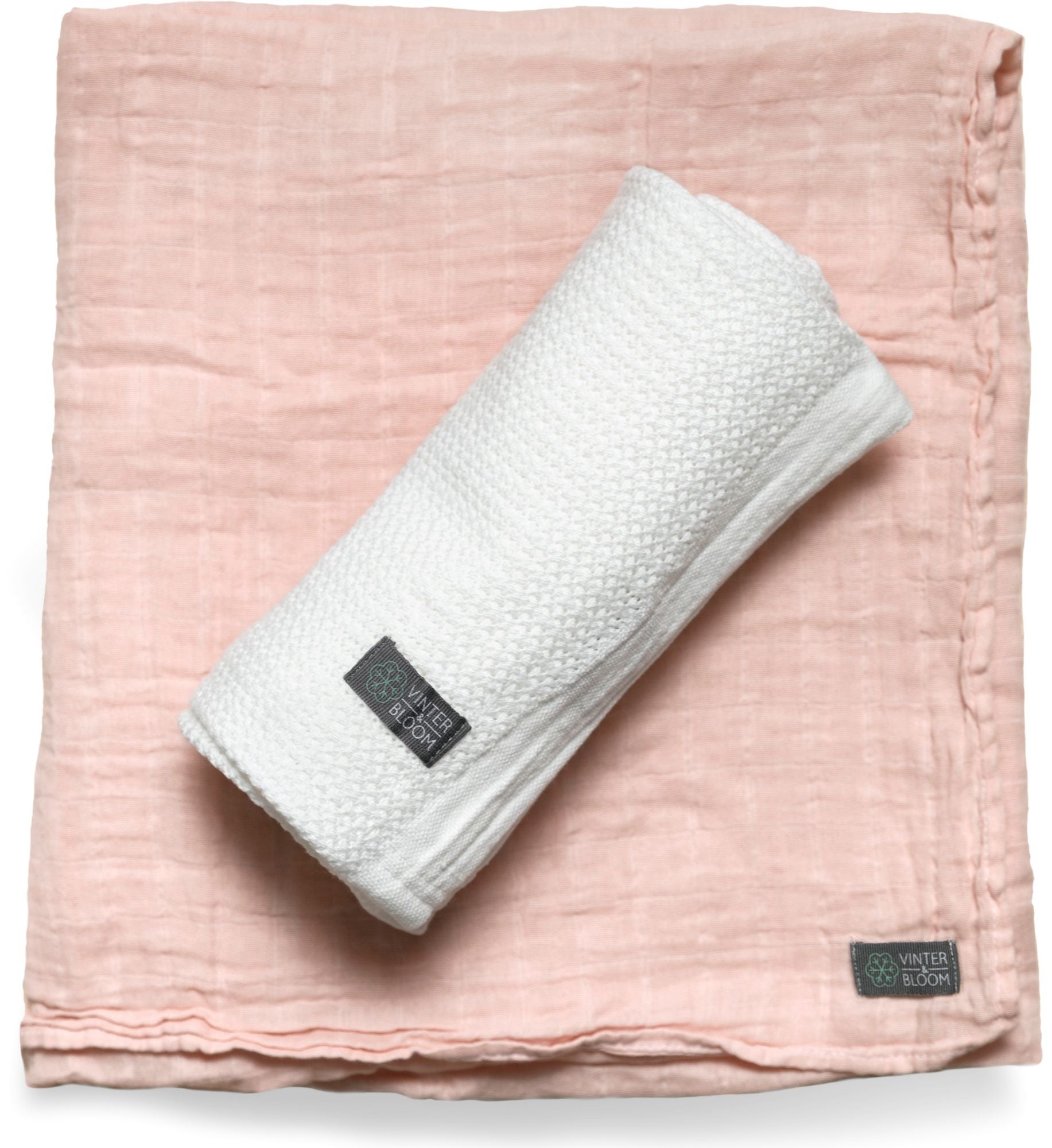 Vinter &  Bloom Soft Grid + Filt EKO|Vit/Rosa