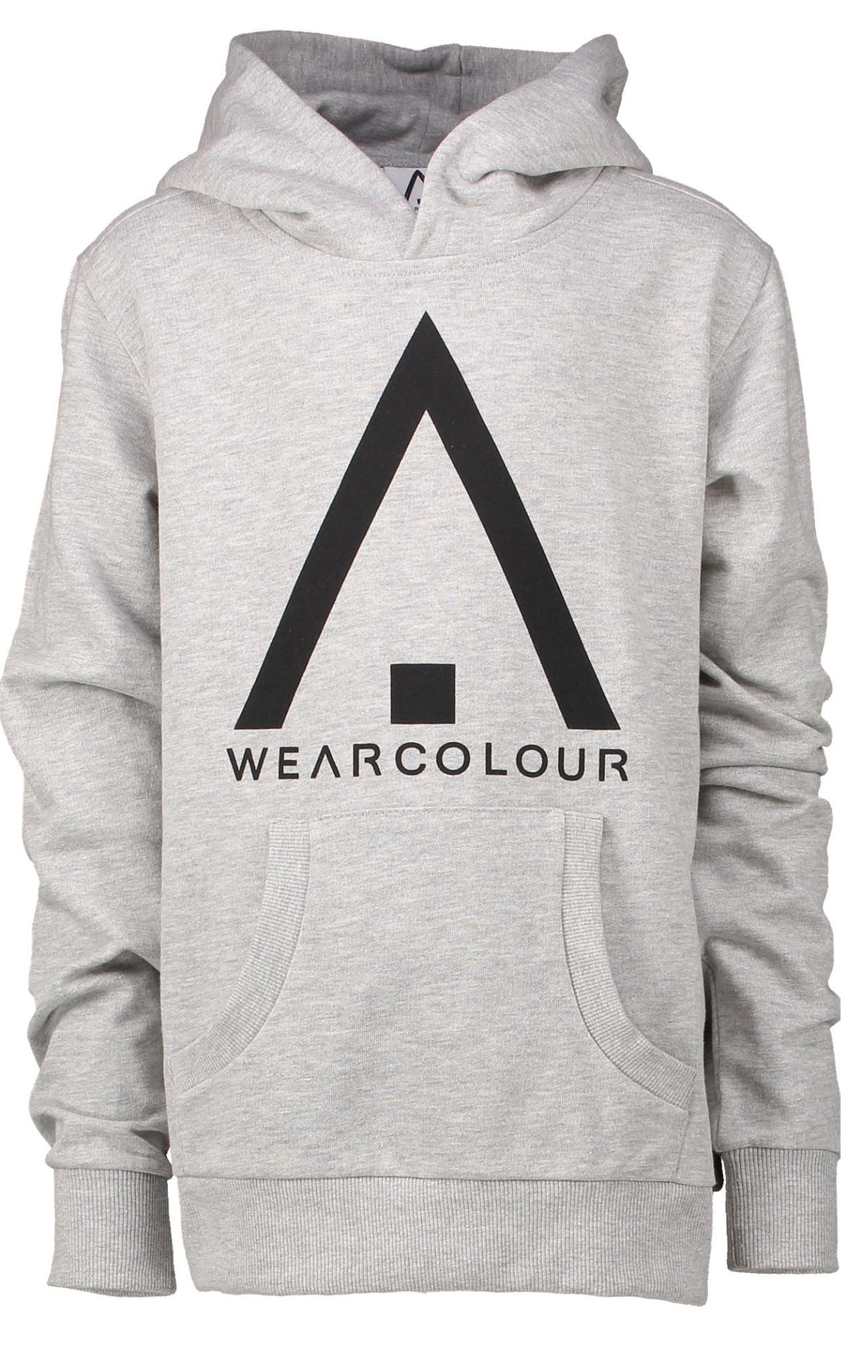 Wearcolour Patch Hoodie|Grey Melange 120