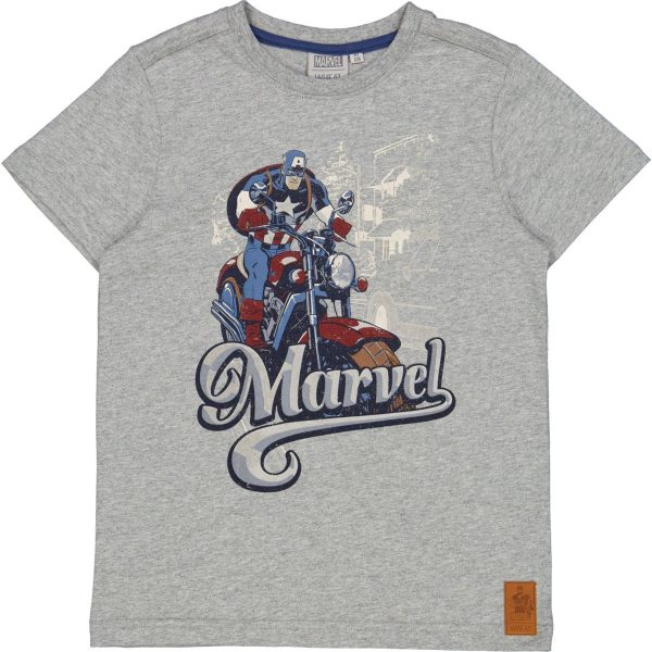 Wheat Captain America T-Shirt|Melange Grey